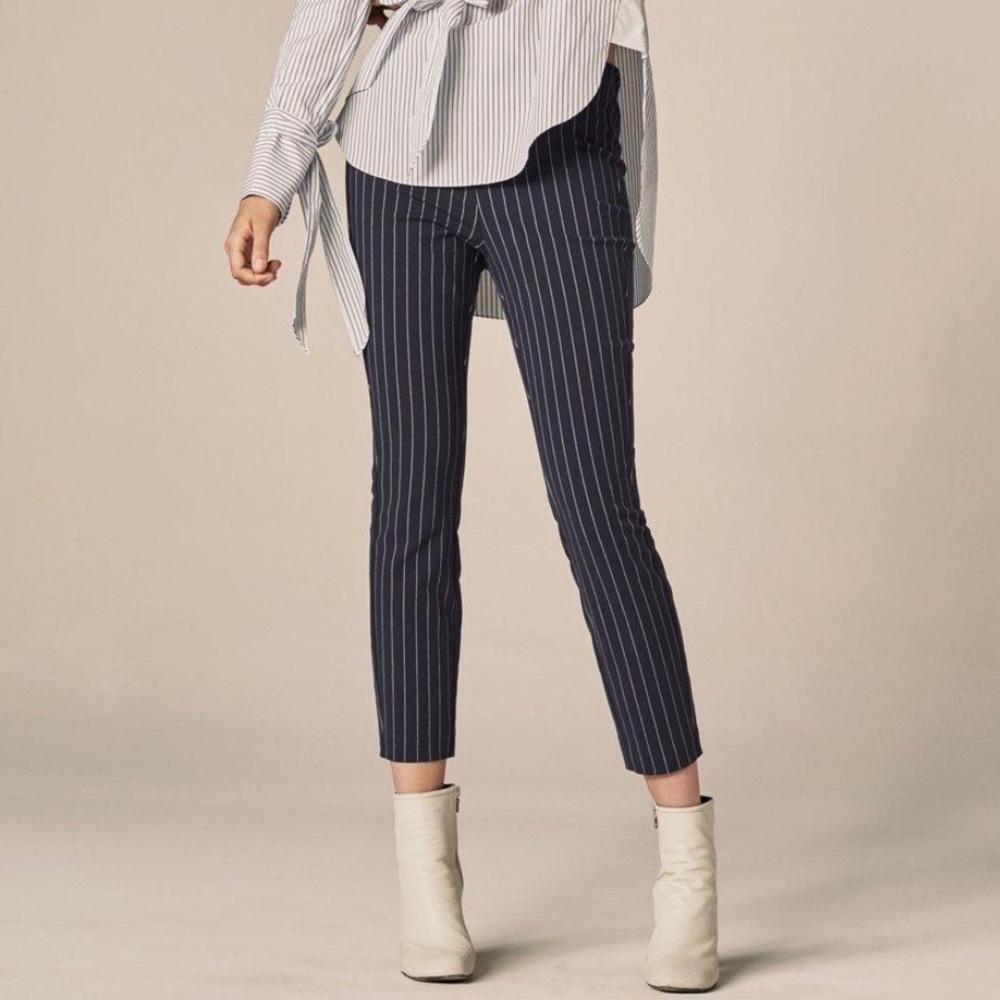rag & bone simone pant in blue pinstripe